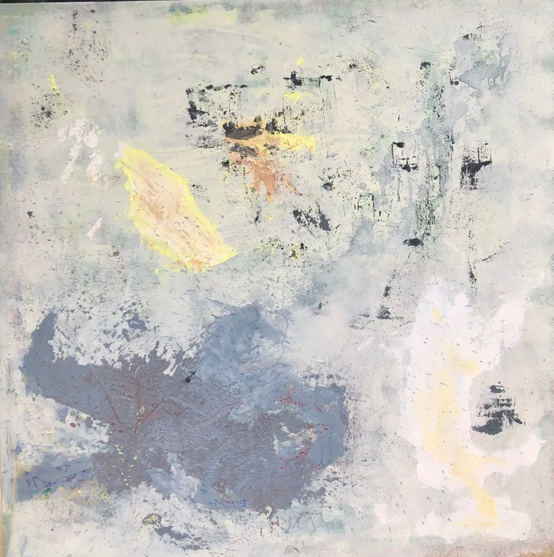Untitled – 100 × 100 cm, Mixed media on canvas, 2023. Painting by Nilüfer Örel.