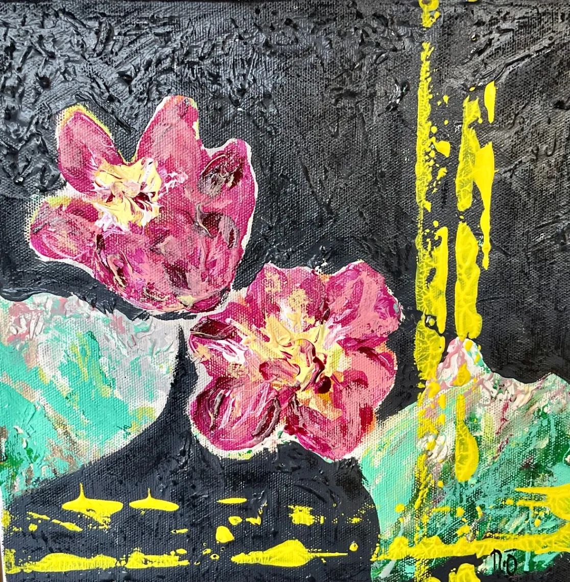Untitled – Mixed media on canvas, 2023. Painting by Nilüfer Örel.
