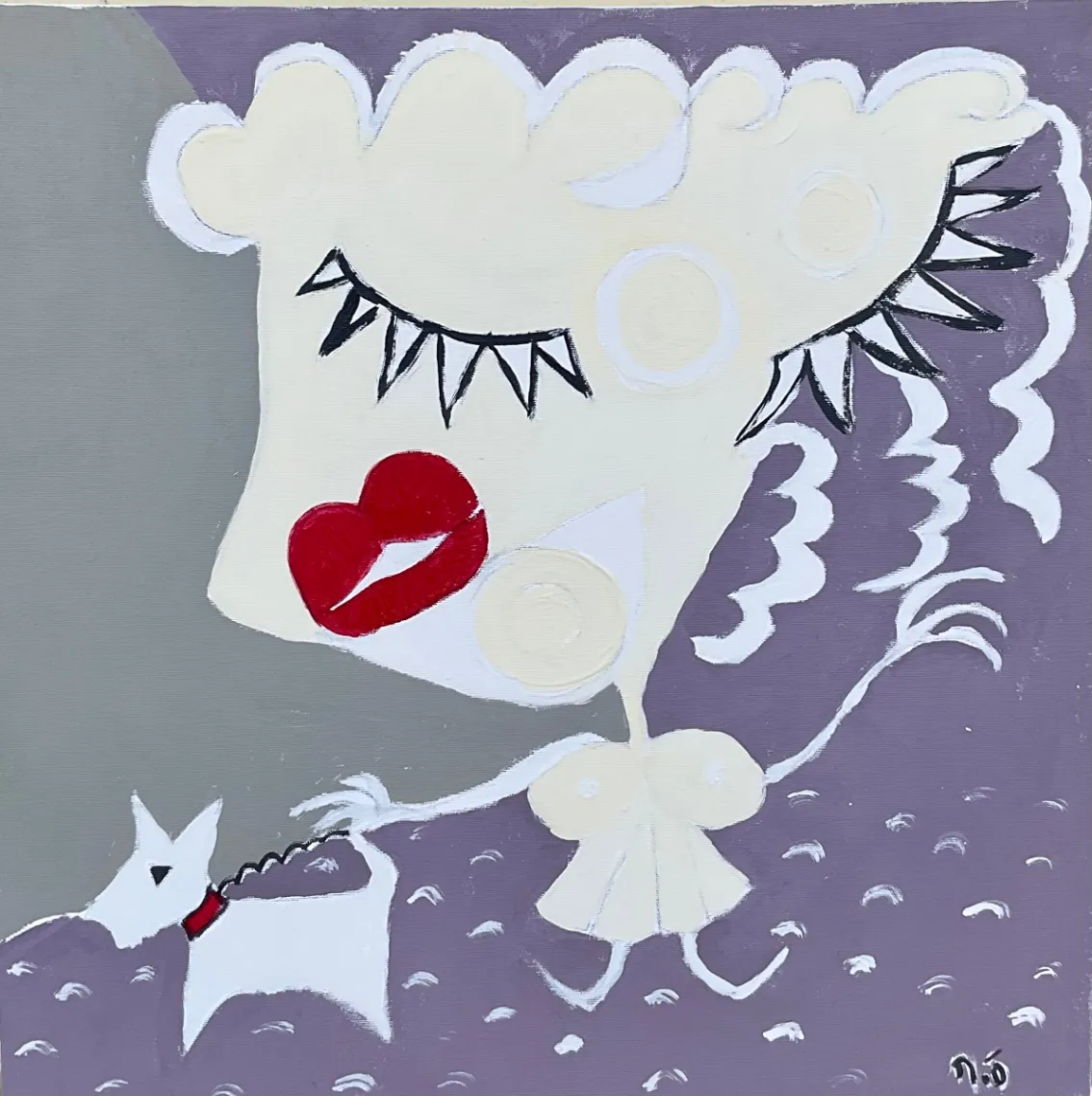 Untitled – 40 X Mixed media on canvas, 2023. Painting by Nilüfer Örel.