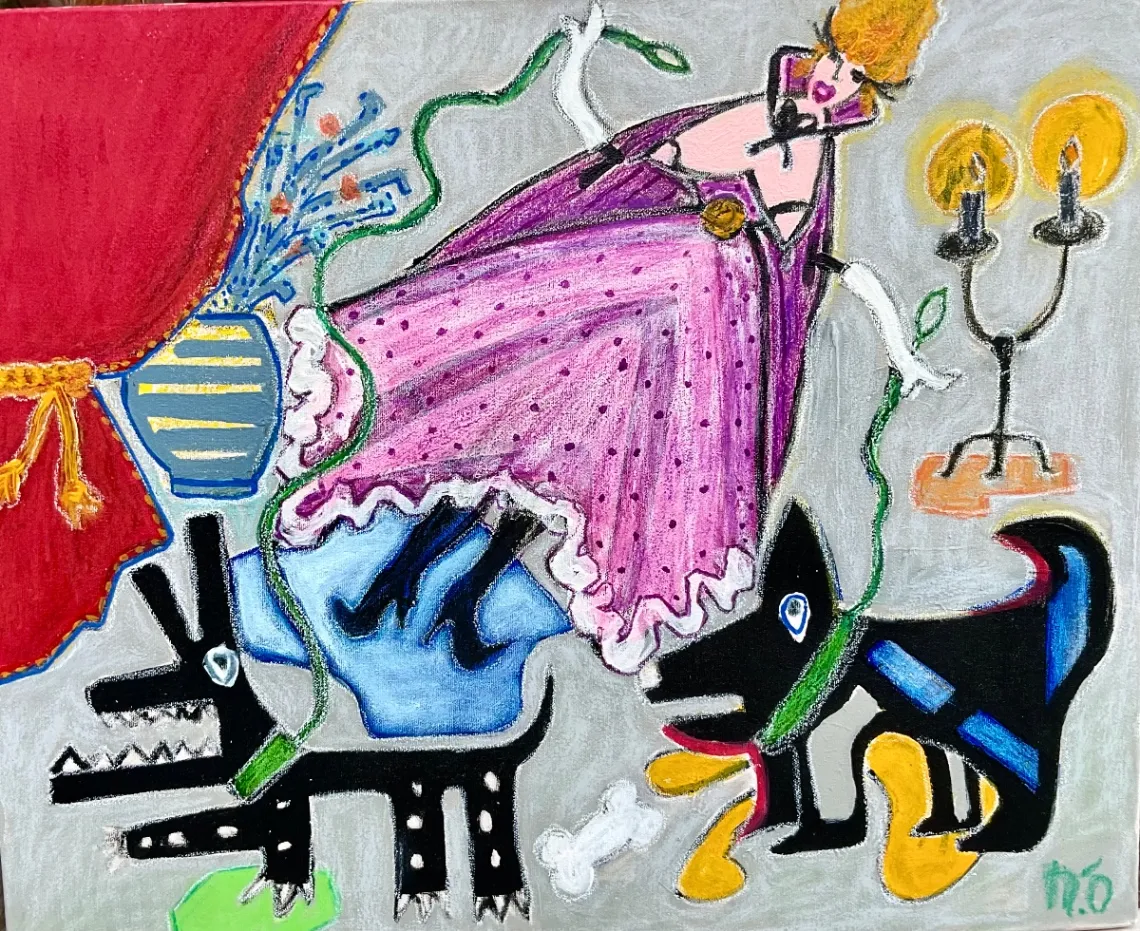 Untitled – Mixed media on canvas, 2024. Painting by Nilüfer Örel.
