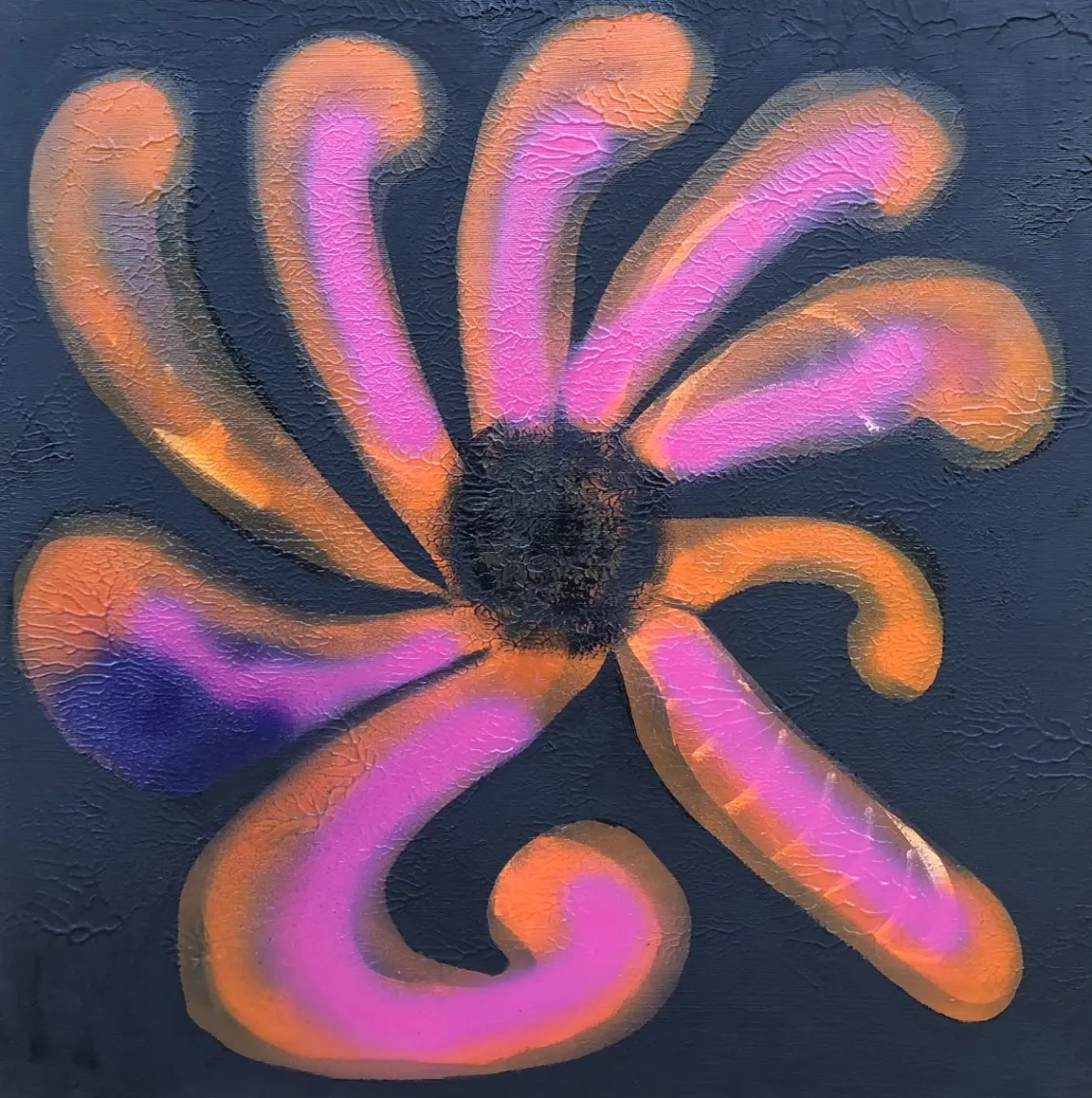 Untitled – 50 × 50 cm, Mixed media on canvas, 2023. Painting by Nilüfer Örel.