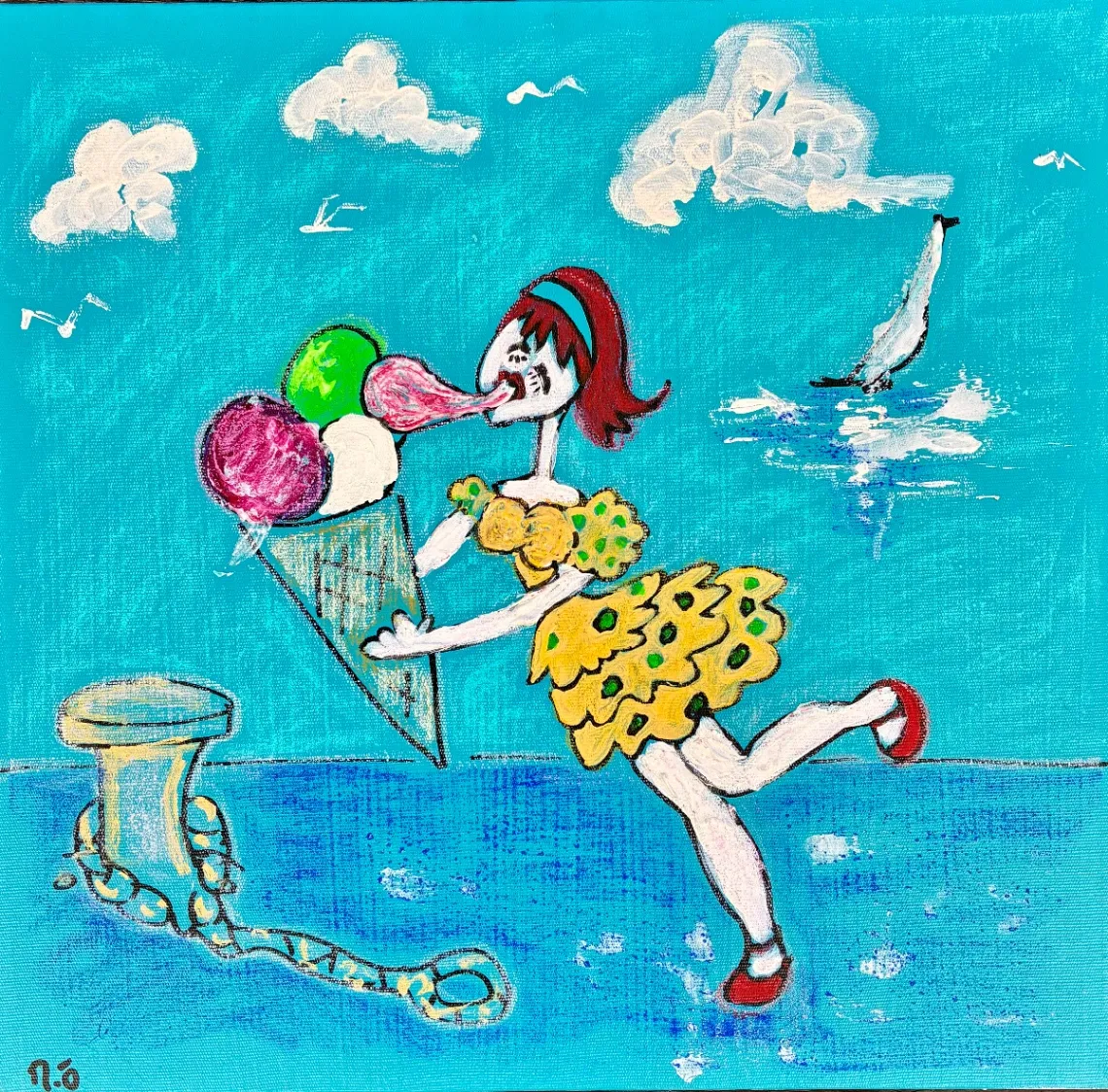 Untitled – Mixed media on canvas, 2023. Painting by Nilüfer Örel.
