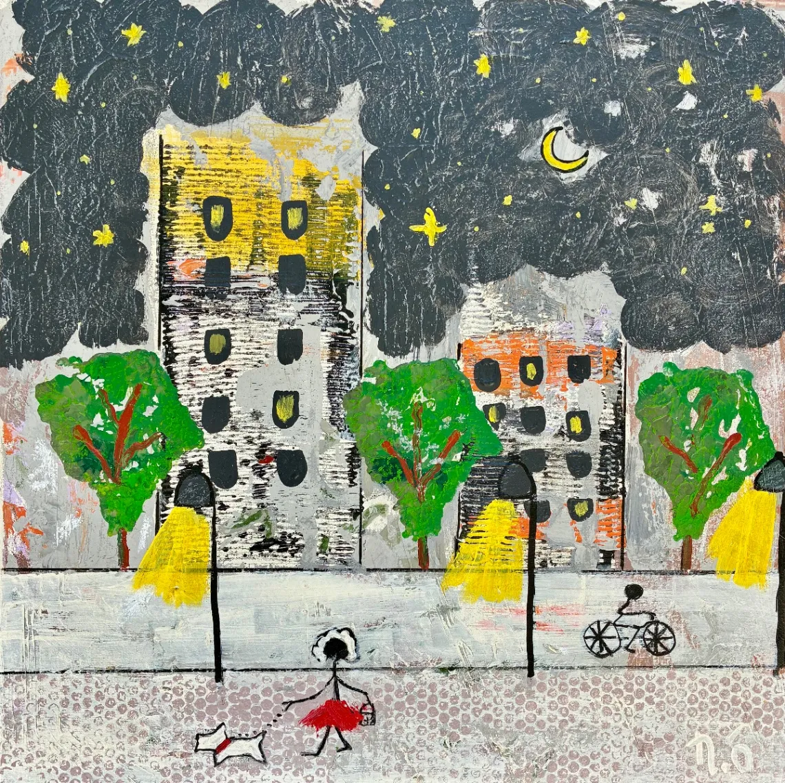 Untitled – Mixed media on canvas, 2023. Painting by Nilüfer Örel.