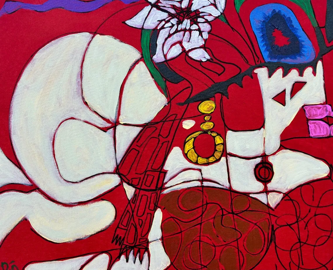 Untitled – Mixed media on canvas, 2026. Painting by Nilüfer Örel.