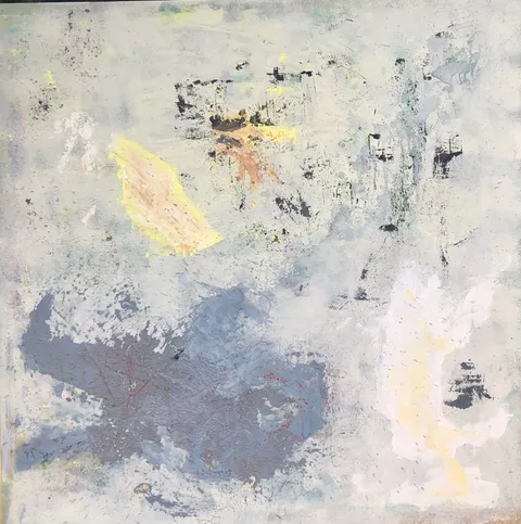 Untitled – 100 × 100 cm, Mixed media on canvas, 2023. Painting by Nilüfer Örel.