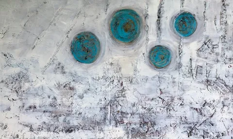 Untitled – 104 × 165 cm, Mixed media on canvas, 2023. Painting by Nilüfer Örel.