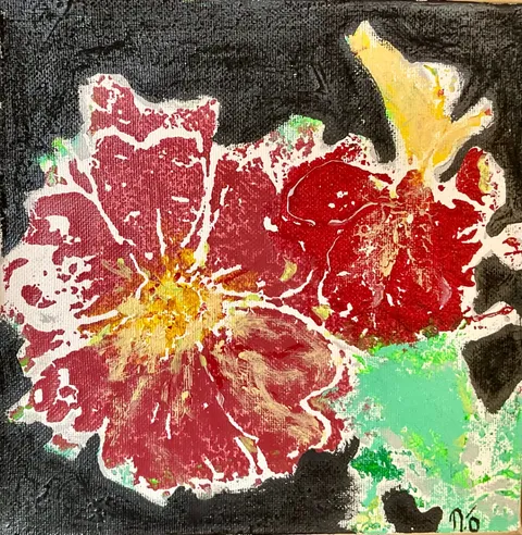 Untitled – Mixed media on canvas, 2023. Painting by Nilüfer Örel.