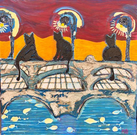 Untitled – Mixed media on canvas, 2023. Painting by Nilüfer Örel.