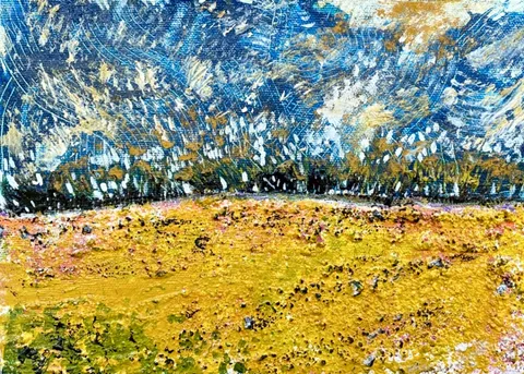 Untitled – Mixed media on canvas, 2023. Painting by Nilüfer Örel.