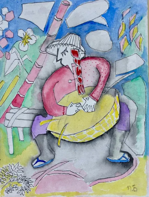 Untitled – Mixed media on canvas, 2026. Painting by Nilüfer Örel.