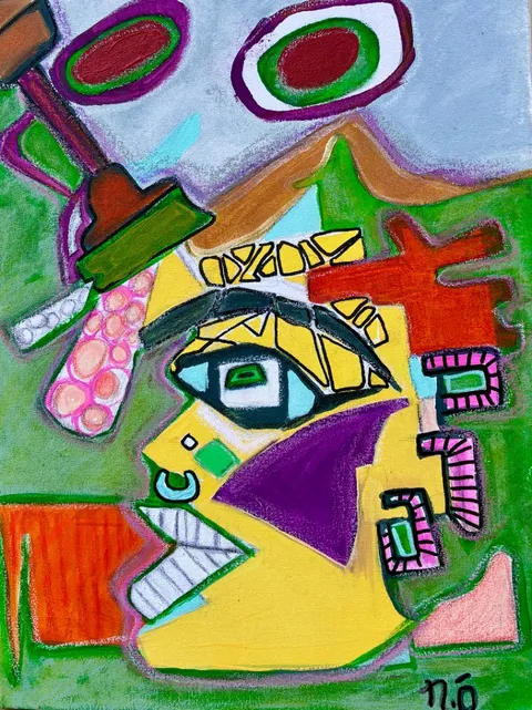 Untitled – Mixed media on canvas, 2026. Painting by Nilüfer Örel.