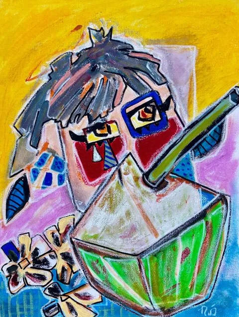 Untitled – Mixed media on canvas, 2026. Painting by Nilüfer Örel.