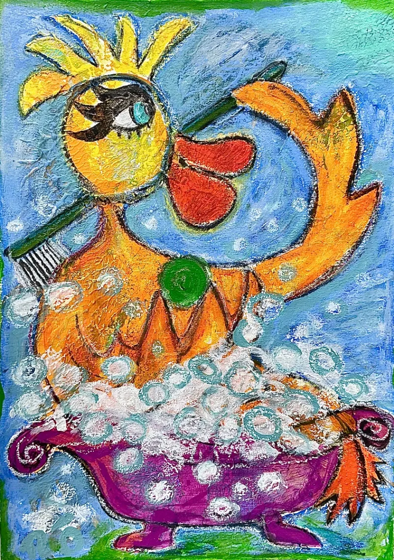 No title – 30 X 40 Mixed media on canvas, 2025. Painting by Nilüfer Örel.