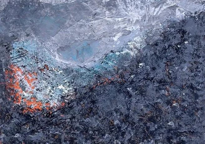 No title – 50 X 70 Mixed media on canvas, 2023. Painting by Nilüfer Örel.