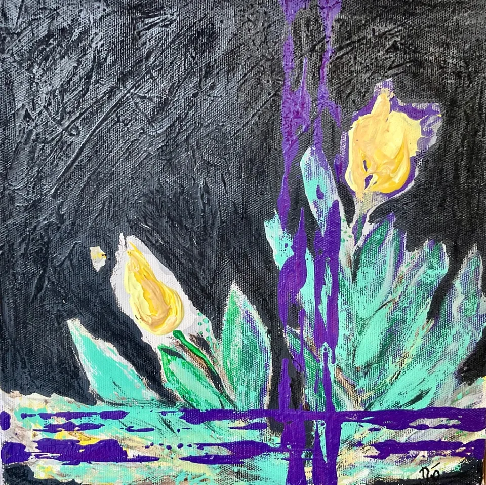 No title – Mixed media on canvas, 2023. Painting by Nilüfer Örel.