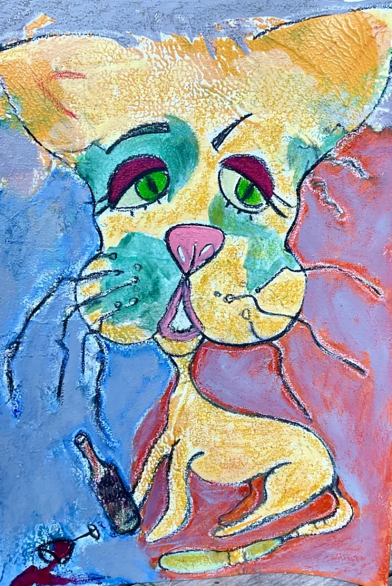 No title – 30 X 40 Mixed media on paper, 2025. Painting by Nilüfer Örel.