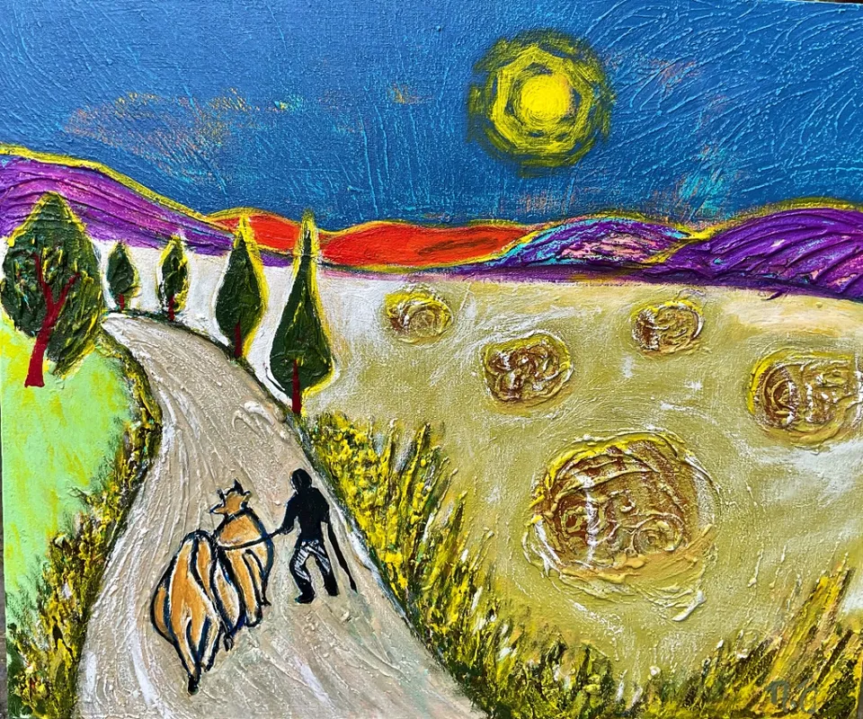 No title – 50 X 60 Mixed media on canvas, 2024. Painting by Nilüfer Örel.