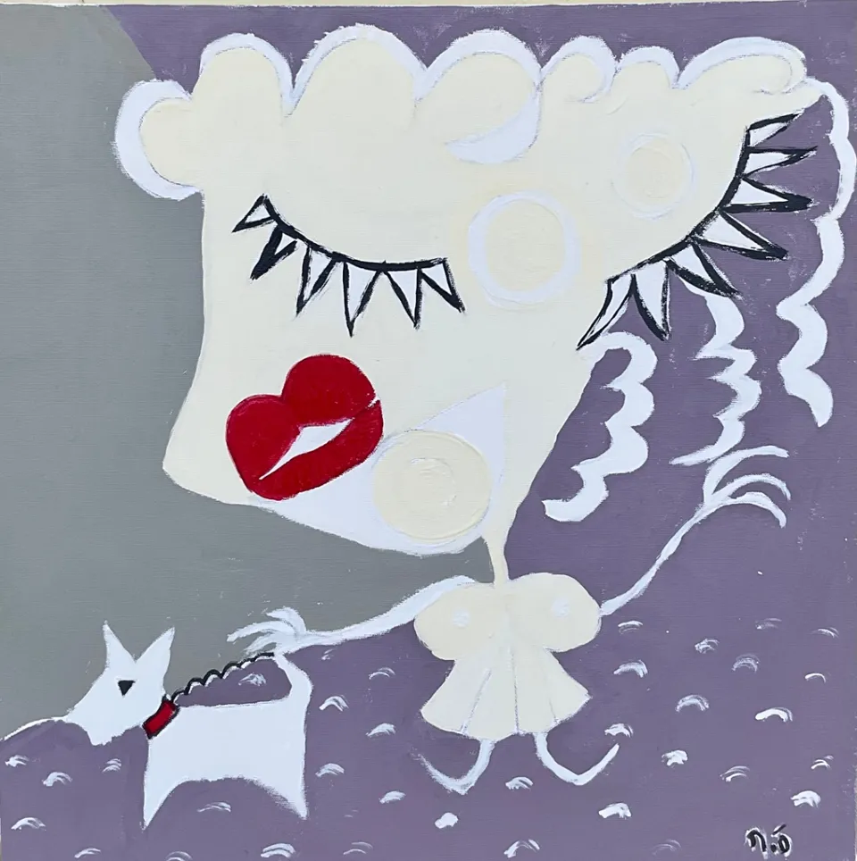 No title – 40 X Mixed media on canvas, 2023. Painting by Nilüfer Örel.