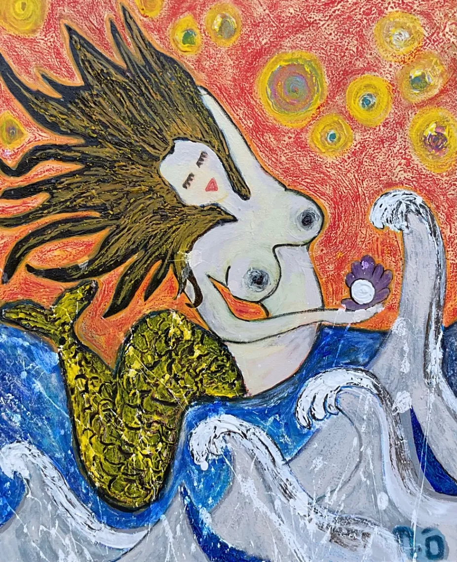 No title – Mixed media on canvas, 2024. Painting by Nilüfer Örel.