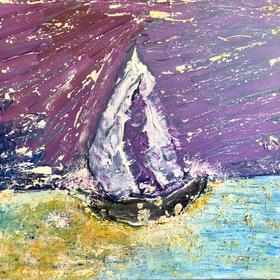 No title – Mixed media on canvas, 2023. Painting by Nilüfer Örel.