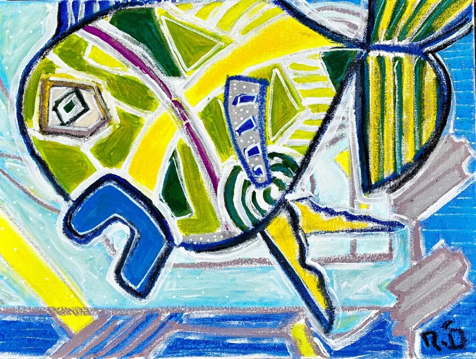 Untitled – 30 X40mixed media on canvas, 2025. Painting by Nilüfer Örel.