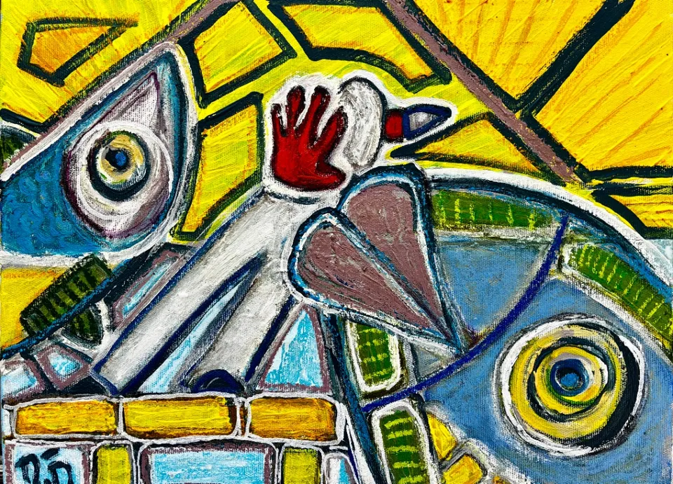Untitled – 30 X 40 mixed media on canvas, 2025. Painting by Nilüfer Örel.