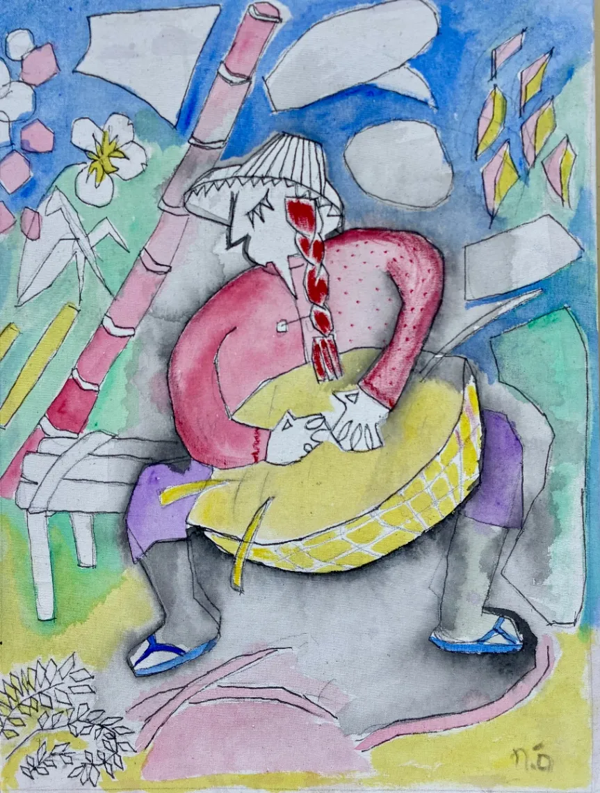 Untitled – mixed media on canvas, 2026. Painting by Nilüfer Örel.