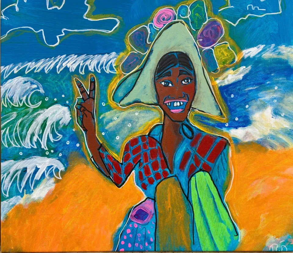 Untitled – mixed media on canvas, 2026. Painting by Nilüfer Örel.