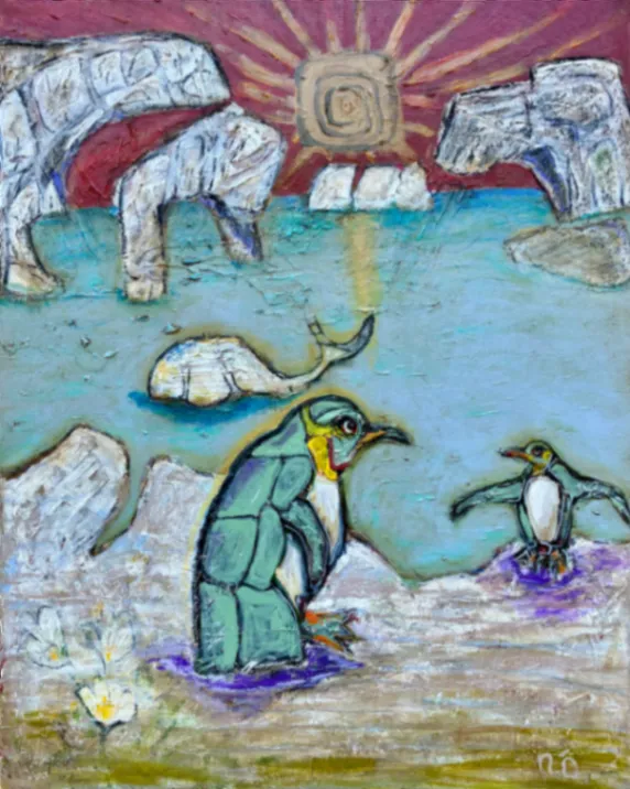 Untitled – 80 X 100 mixed media on canvas, 2026. Painting by Nilüfer Örel.
